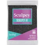 Sculpey III Polymer Clay 2oz Black Glitter