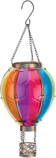 Artistic Solar Hot Air Balloon Lantern - Waterproof LED Lights for Garden