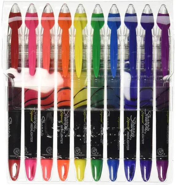 Sharpie Accent Liquid Pen Style Highlighter Chisel Tip Assorted 10/Set