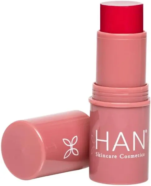 HAN Skincare Cosmetics Vegan, Cruelty-Free, 3-in-1 Multistick for Cheeks, Lips, Eyes, Cherry Cosmos | Large