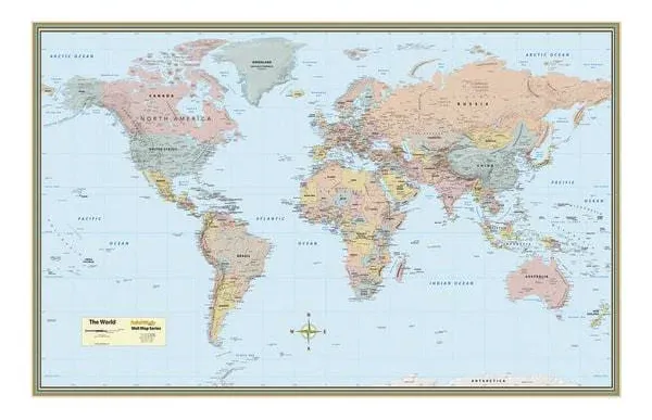 World Map Laminated Poster