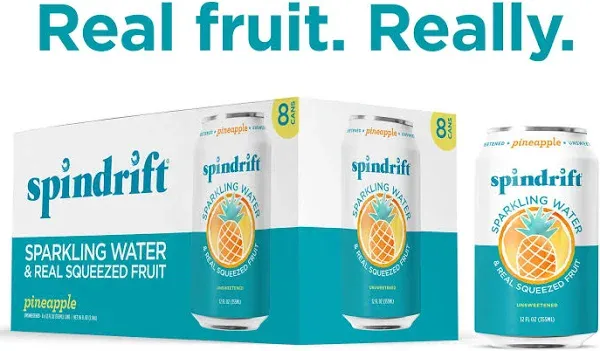 Spindrift Unsweetened Pineapple Sparkling Water (16 fl oz)