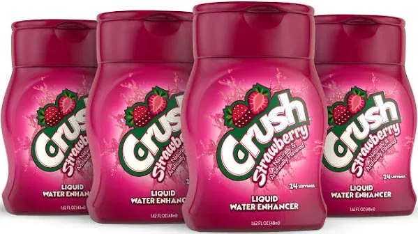 4pk Crush, Strawberry, Liquid Water Enhancer New, Better Taste! Makes 96 Drinks