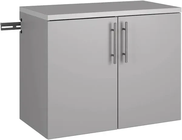 Prepac HangUps Light Gray Engineered Wood 2-Door Base Garage Storage Cabinet