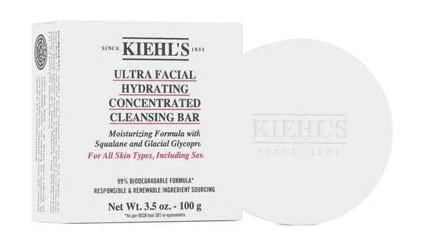 Kiehl's Ultra Facial Hydrating Concentrated Cleansing Bar And Dish 100g