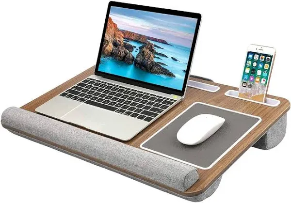 HUANUO Lap Desk - Fits Up to 17 Inches Laptop Desk, Built in Mouse Pad & Wrist Pad for