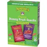 Annie's Bunny Fruit Snacks, Organic, Summer Strawberry/Berry Patch, Variety Pack - 12 pack, 0.8 oz