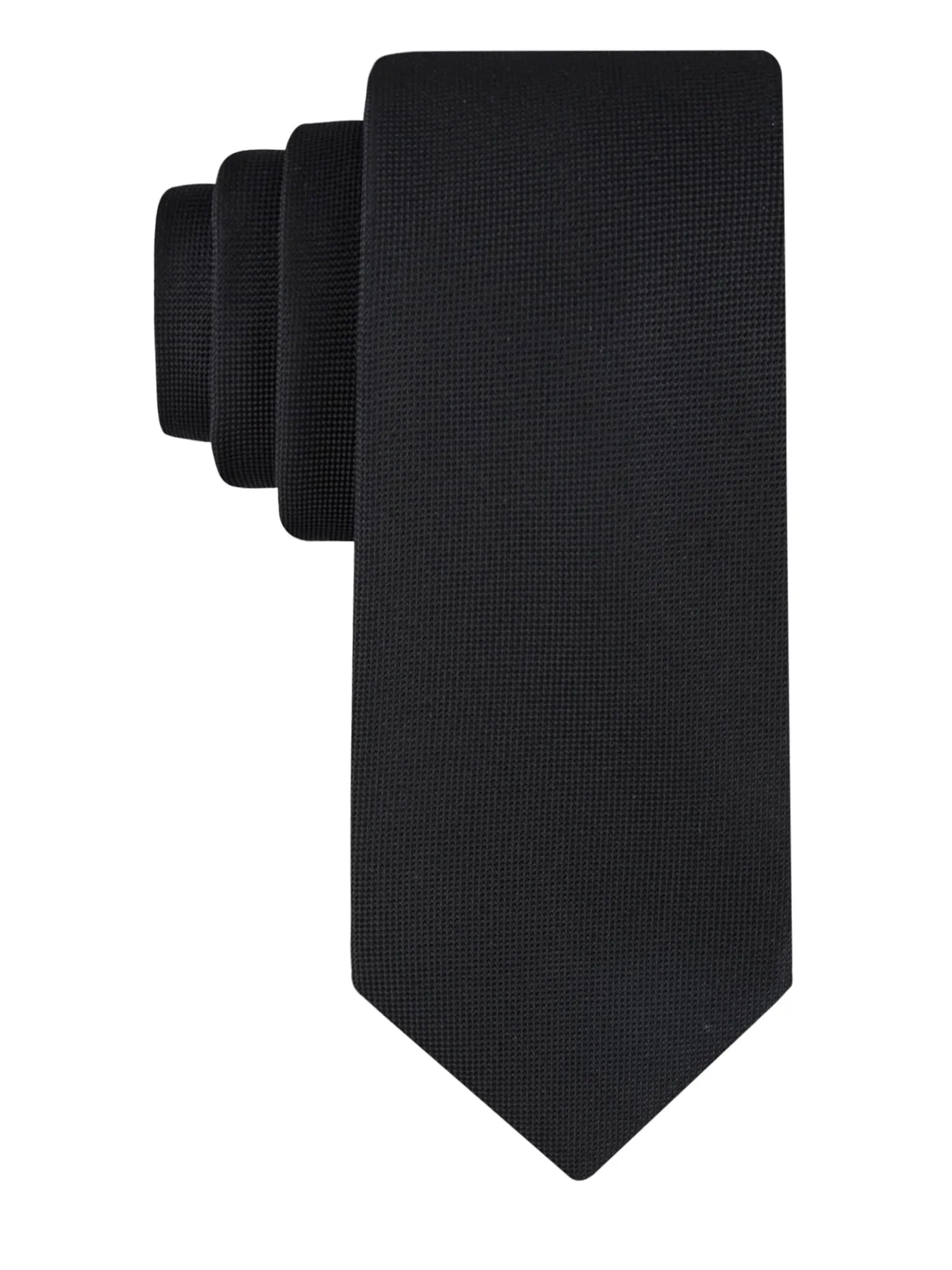 Calvin Klein Black Spun Solid Tie