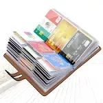 Padike Rfid Credit Card Holder Business Card Organizer , with 96 Card Slots Credit Card Protector for Managing Your Different Cards to Prevent Loss