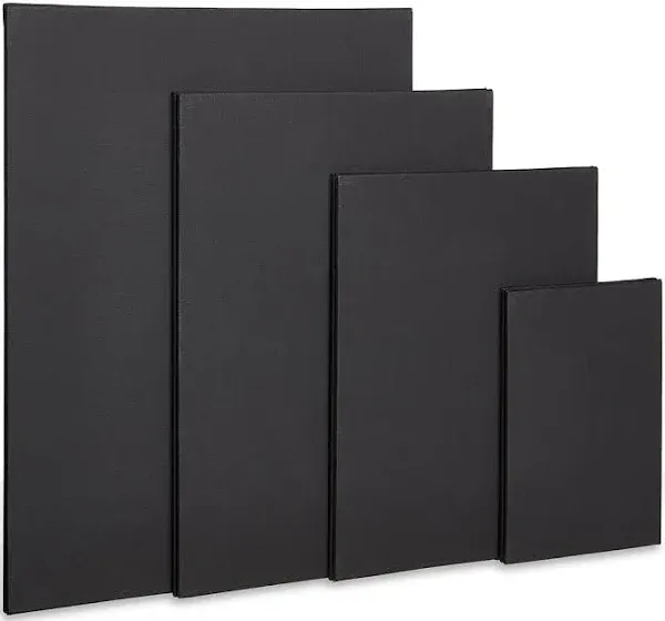 KINGART 880-8 Black 8 Pc. Multi-Size ARTIST CANVAS BOARDS