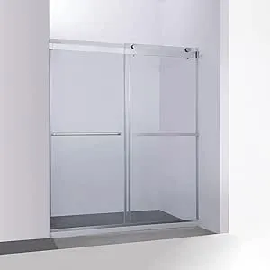 Spezia 68" W x 76" H Double Sliding Frameless Shower Door in Polished Chrome