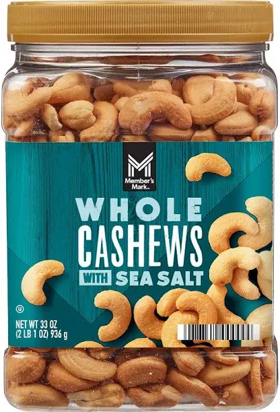 Member&#039;s Mark Roasted Whole Cashews with Sea Salt (33 oz.)