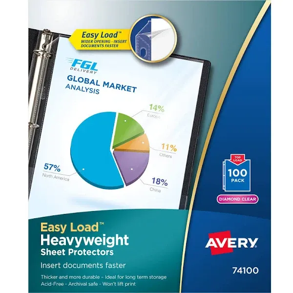 Avery Top-Load Poly Sheet Protectors