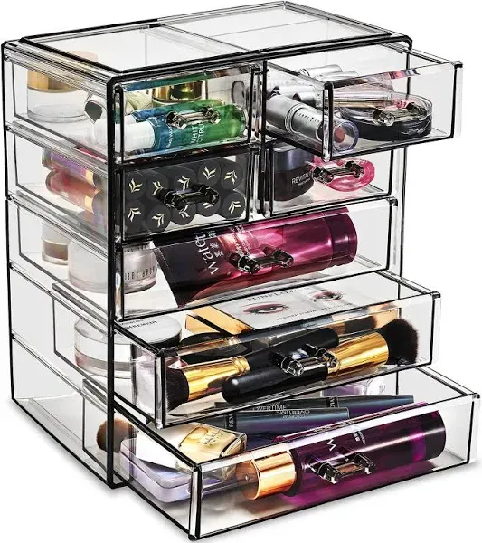 Sorbus Cosmetics Makeup and Jewelry Big Storage Case Display - Stylish Vanity, Bathroom Case