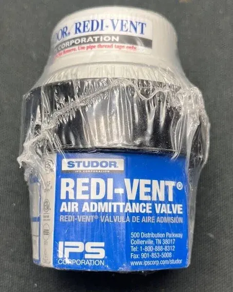 Studor Redi-Vent with Adapter Air Admittance Valve ABS 20362