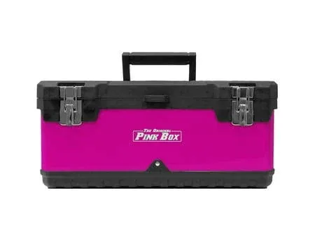 The Original Pink Box 20-Inch Portable Steel Toolbox