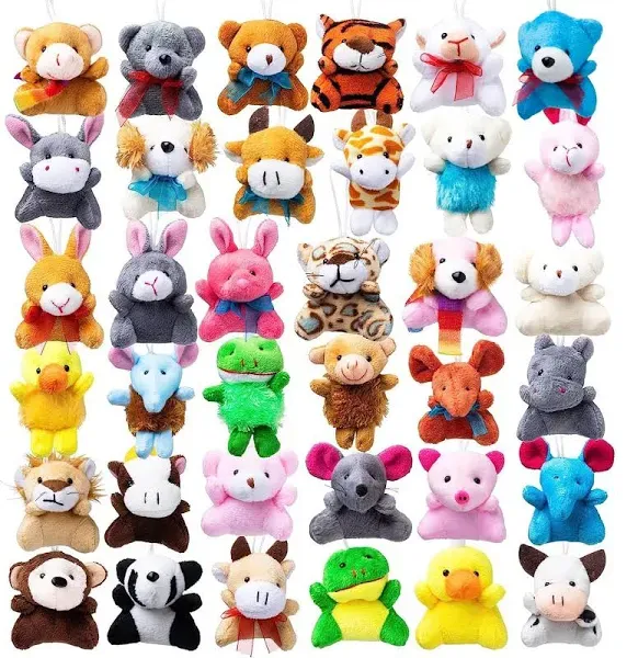 JOYIN 36 Pack Mini Animal Plush Toys