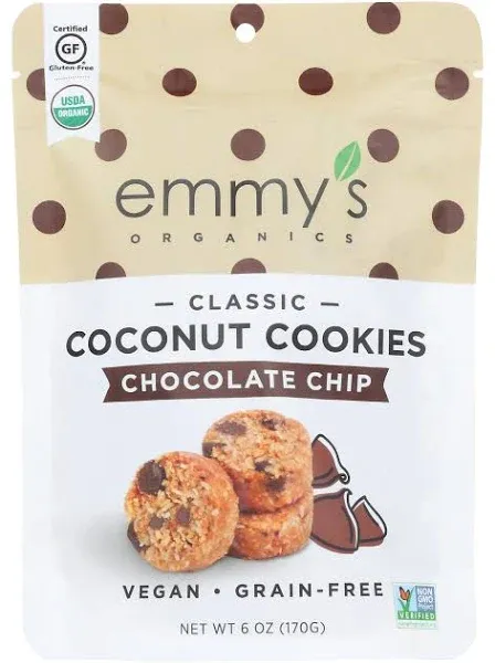 Emmy's Organics Chocolate Chip Coconut Cookies, 6oz.