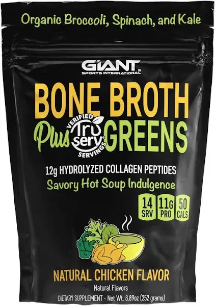 Giant Sports Bone Broth Plus Greens Protein Powder