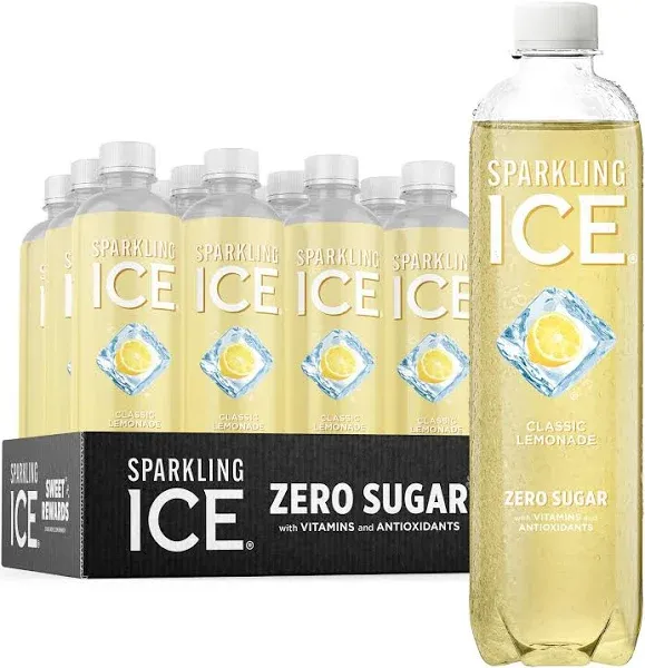 Sparkling Ice Flavored Sparkling Water, 17 OZ, Classic Lemonade