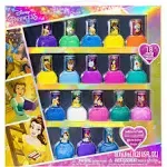 Townley Girl Disney Princess Belle 18 Pcs Non-Toxic Peel-Off Water-Based Safe Quick Dry Nail Polish Kit| Birthday Gift Nail Paint Set for Girls, Glittery and Opaque Colors| Kids Ages 3+