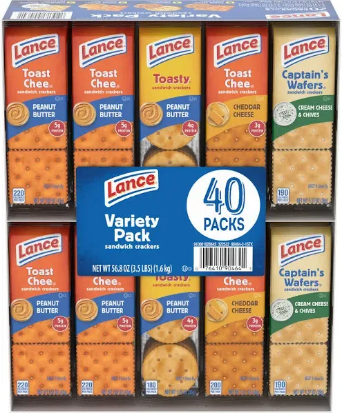 Lance Sandwich Cracker Variety Pack (40 ct.)