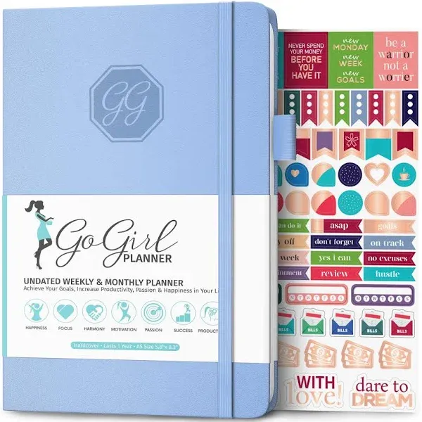 Planner and Organizer for Women – Compact Size Weekly Planner, Goals Journal &amp; A