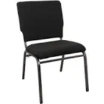 Flash Furniture Advantage Black Multipurpose Church Chair - 18.5 in. Wide