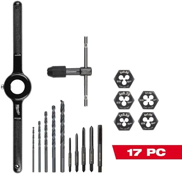 Milwaukee Metric Tap and Die Set 17PC