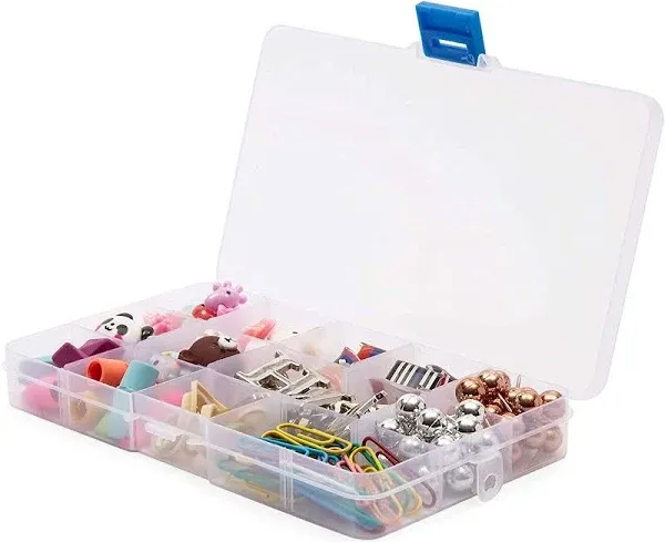 6 Pack Clear Jewelry Box Plastic Bead Storage Craft Container Earrings Organizer