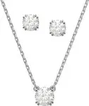 SWAROVSKI Constella Stud Earrings & Necklace Set in Silver