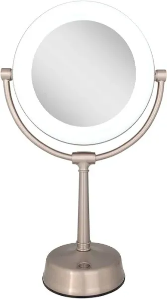 Zadro Surround Light Dimmable Sunlight Vanity Mirror, Nickel