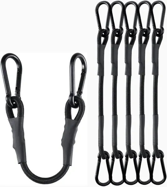 LuckyStraps 8 Inch Short Small Carabiner Bungee Cord