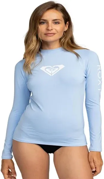 Roxy Women's Rash Guard Whole Hearted UPF 50+Long Sleeve Sun Protection Swim Shirt-Quick Dry Rashguard