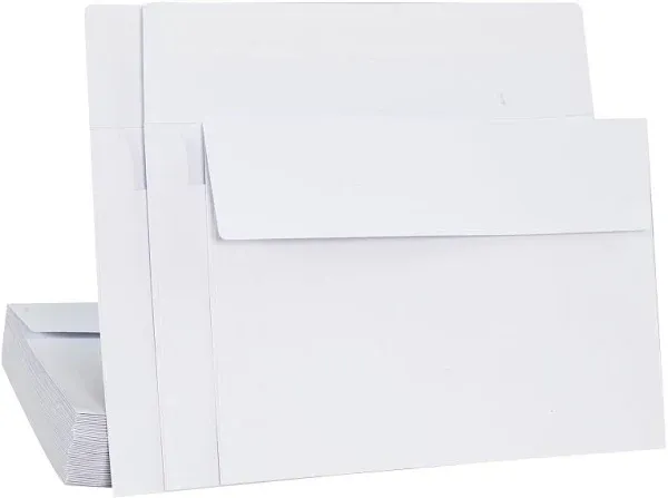 50 Packs of A7 Envelopes for Invitation White 5X7 Envelopes Best Quality New