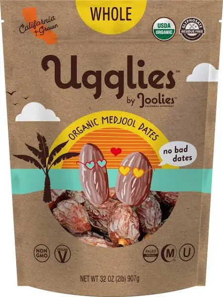 Ugglies by Joolies - Pit Free Organic Medjool Dates - 1.5LB BAG