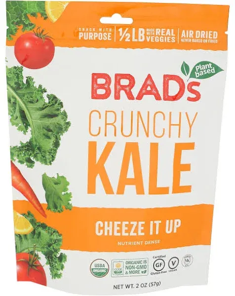 Brad's Plant-Based Foods Crunchy Kale 2 oz (Pack of 12)