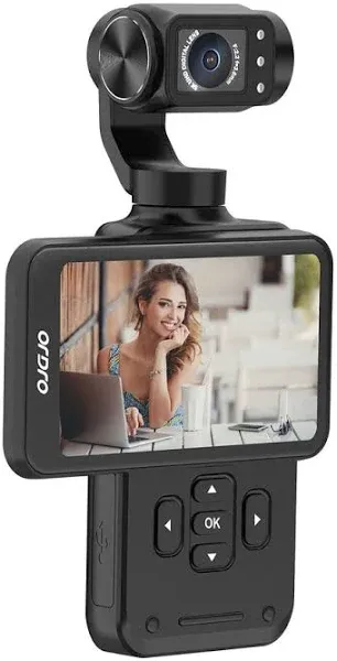 ORDRO M5 Fotocamera Gimbal con video 5K, stabilizzazione a 3 assi, touch screen girevole da 3,5", tracciamento facciale/oggetto, visione notturna IR per fotografia, YouTube