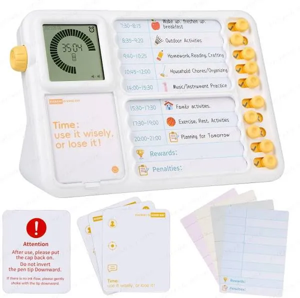 BEAVERLAB Task Timer Planning Board with Visual Timer for Kids