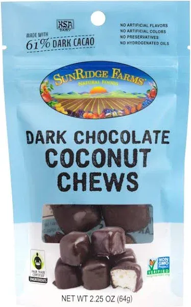 Sunridge Farms Dark Chocolate Coconut Chews - Single Bulk Item - 10LB