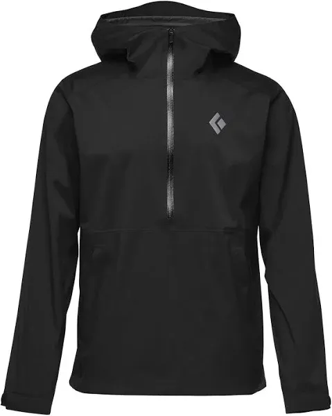 Black Diamond Stormline Stretch Anorak Rain Shell - M / Drifter Blue - Everything from Geartrade - Geartrade.com