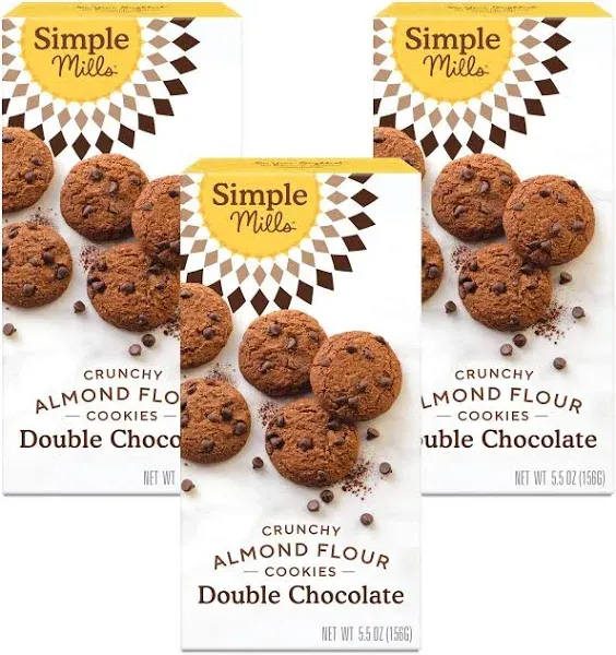 Simple Mills Crunchy Double Chocolate Cookies - 5.5 oz box