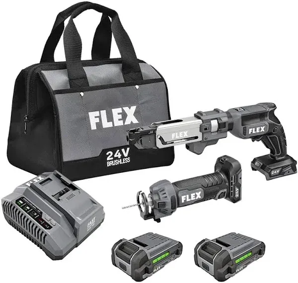 FLEX Drywall Screw Gun and Cut Out Tool Combo Kit FXM203-2AA