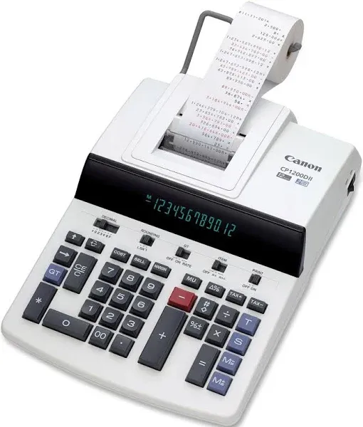 Canon CP1200DII Commercial Desktop Calculator - White