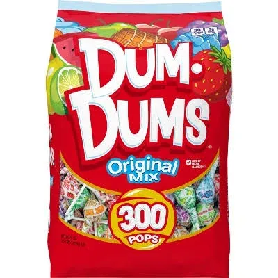 Dum Dums Lollipops Variety Flavor Mix 300 Count Bag