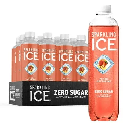 Sparkling Ice Peach Nectarine Sparkling Spring Water 12-17 fl. oz. Bottles