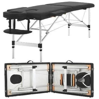 PayLessHere Massage Bed Portable Massage Table 2 Fold Lash Bed Aluminium Fram...