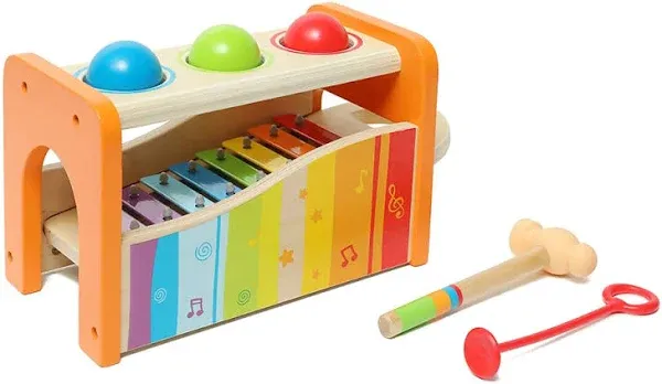 Hape Pound and Tap Bench with Slide Out Xylophone