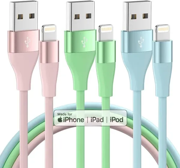 Bkayp iPhone Charger MFi Certified 3Pack 10 FT Fast Charging Lightning Cable iPhone Charger Cord Compatible with iPhone 14 13 12 11 Pro Max XR XS X 8 Plus SE iPad and More