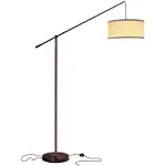 Brightech Hudson LED Arc Floor Lamp - Brown